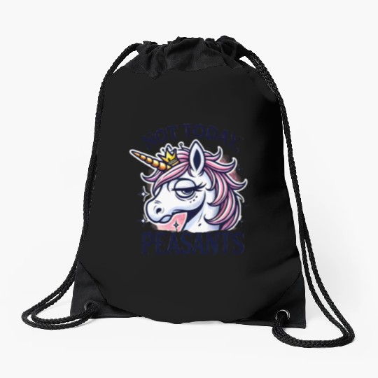 Cute Pony – Cute and cheerful pony art funny Pony Drawstring Bags