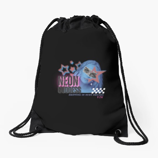 Neon Goddess Y2K Drawstring Bags Design