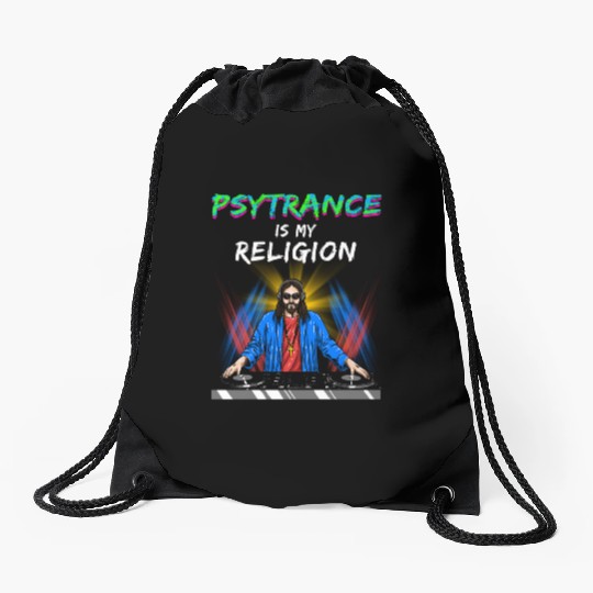 Techno House Party Edm Festival Goa Rave Psytrance Drawstring Bags