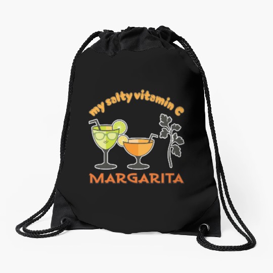 Margarita my salty vitamin C Drawstring Bags