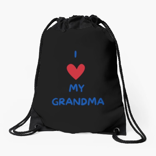 I Love My Grandma Drawstring Bags