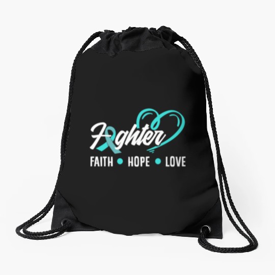 PTSD Awareness Faith Hope Love Fighter Drawstring Bags