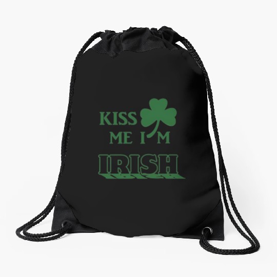 Kiss Me Im Irish 2025 Drawstring Bags