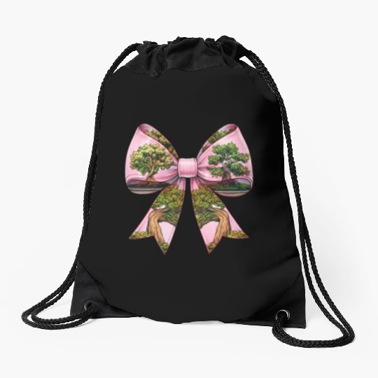 Coquette Bow Bonsai Japanese Zen Mothers Day Drawstring Bags