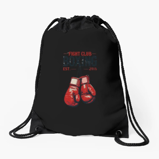 Fight Club Boxing Design Drawstring Bags