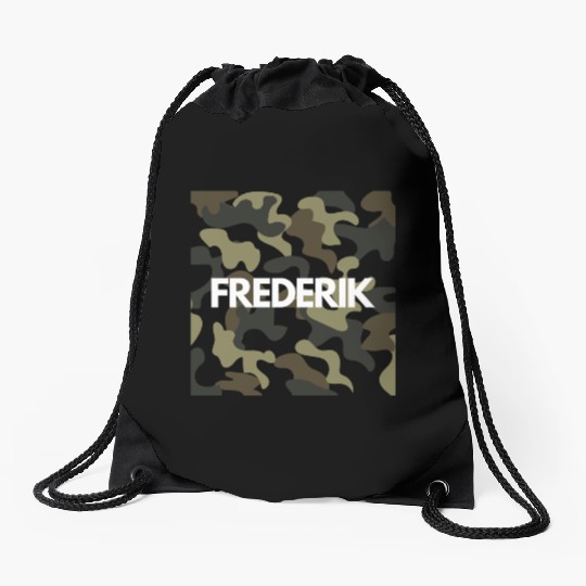 Frederik Name Drawstring Bags Men Good Quality Camouflage