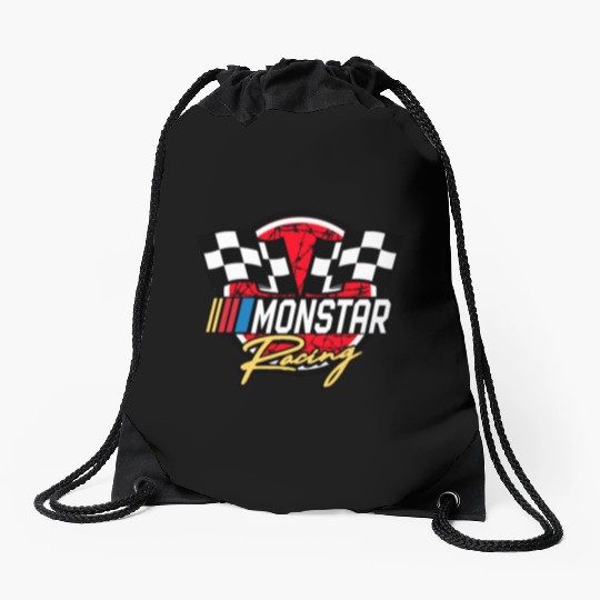 monstar racing barbed wire Drawstring Bags