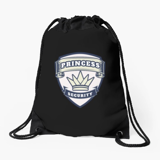 princess security birthday Drawstring Bags