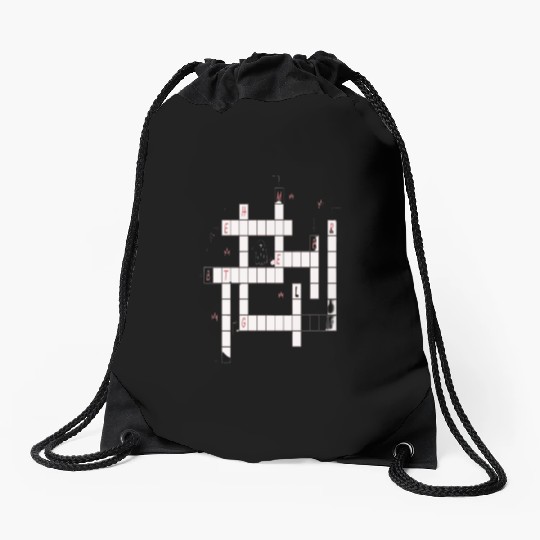 Preppy Crossword Drawstring Bags – Stylish & Fun Word Puzzl