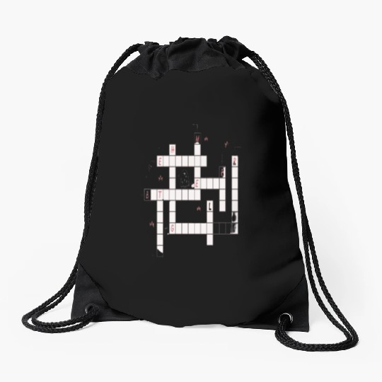 Preppy Crossword Drawstring Bags – Stylish & Fun Word Puzzl