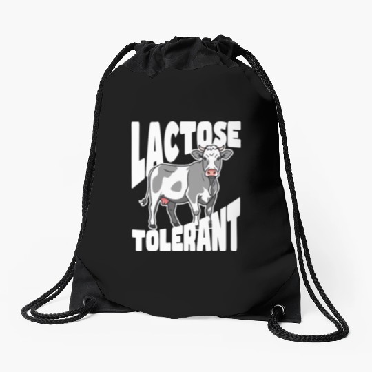 Lactose Tolerant – Built Different Drawstring Bags