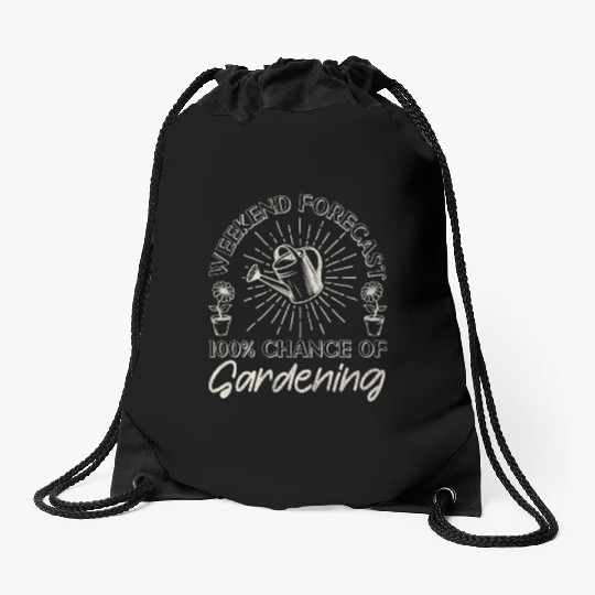 Plant Lover Gardening Weekend Drawstring Bags