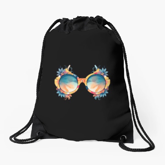 Retro Sublimation Clipart Drawstring Bags