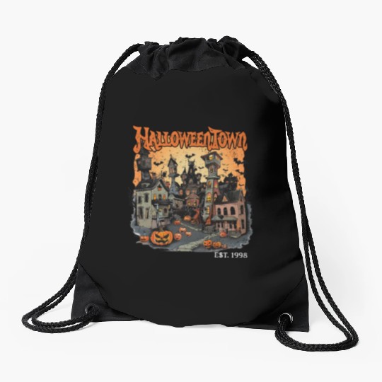 Halloween Town Drawstring Bags