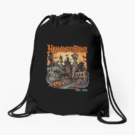 Halloween Town Drawstring Bags