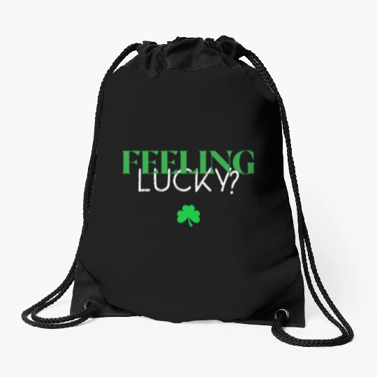 Feeling Lucky With Clover Drawstring Bags
