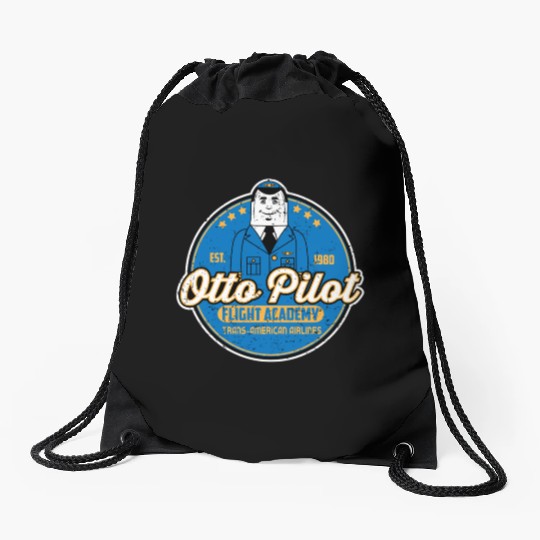 Otto Pilot flight academy Drawstring Bags