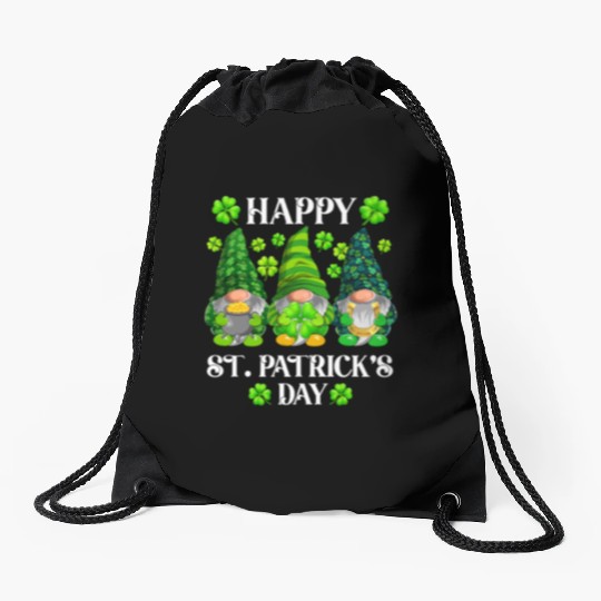 Happy St. Patrick's Day Gnomes Shenanigans Irish Drawstring Bags