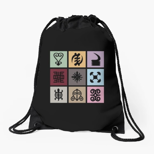 Ghana Adinkra Symbol – African Heritage & Wisdom Drawstring Bags