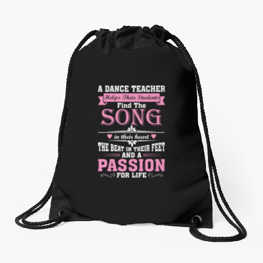 A Dance Teacher Helps Their Students Find The Song Drawstring Bags