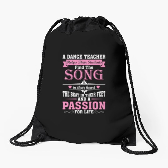 A Dance Teacher Helps Their Students Find The Song Drawstring Bags