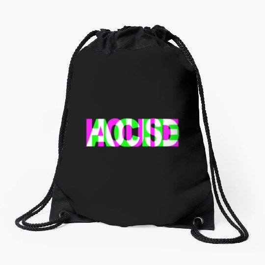 Acid House Techno Raver Drawstring Bags