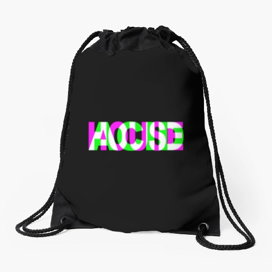 Acid House Techno Raver Drawstring Bags