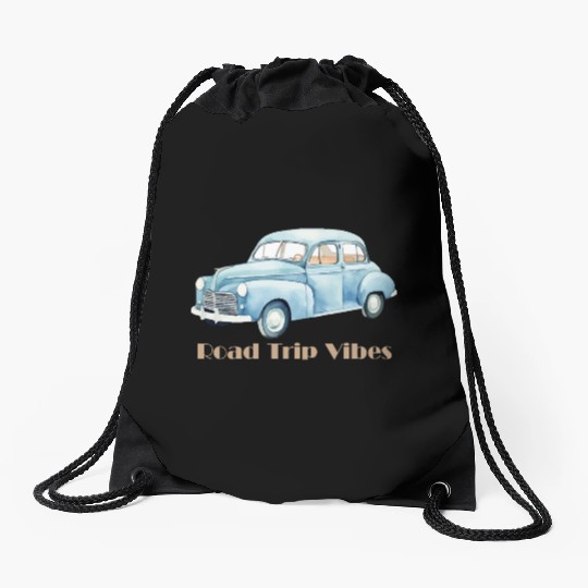 “Road Trip Vibes – Adventure on the Open Road” Drawstring Bags