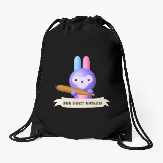 Egg Hunt Outlaw Easter Drawstring Bags