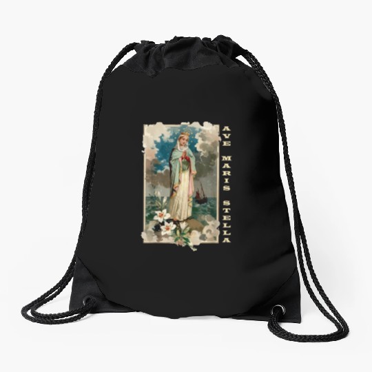 Ave Maris Stella Lady Blessed Mother Mary Drawstring Bags