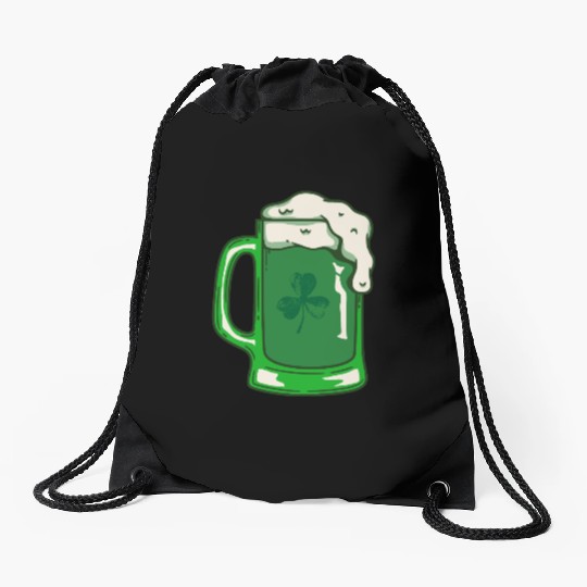 Green Beer Drawstring Bags