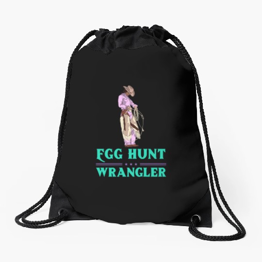 Egg Hunt Wrangler Easter Drawstring Bags