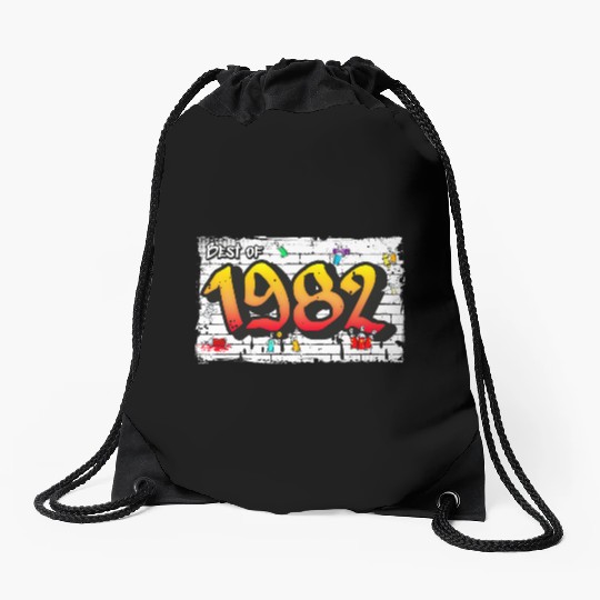 Best of 1982 Graffiti – 43 Years of Punk Edge Drawstring Bags