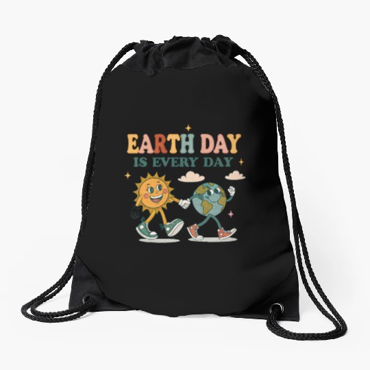 Earth Day is every day Drawstring Bags