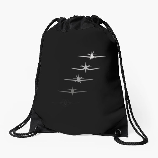 Best Warbirds Ever P-51 F4U P-47 P-40 and A6M Drawstring Bags