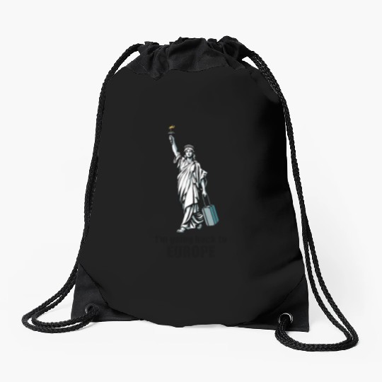 Funny Statue of Liberty USA America Sarcasm Drawstring Bags