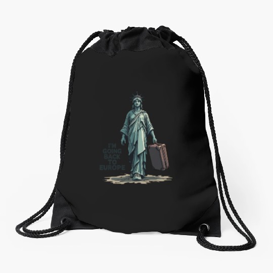 Funny Statue of Liberty USA America Sarcasm Drawstring Bags