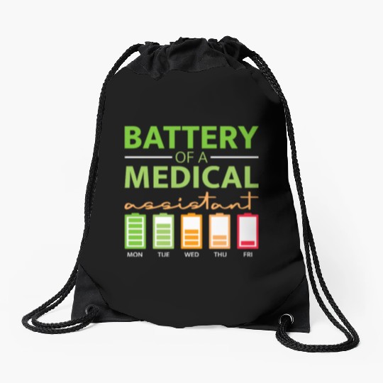 Battery Of A Medical Assistant Drawstring Bags