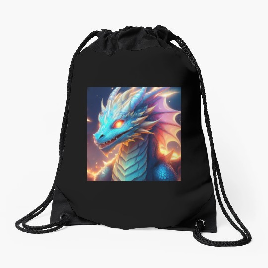 Celestial dragon Drawstring Bags