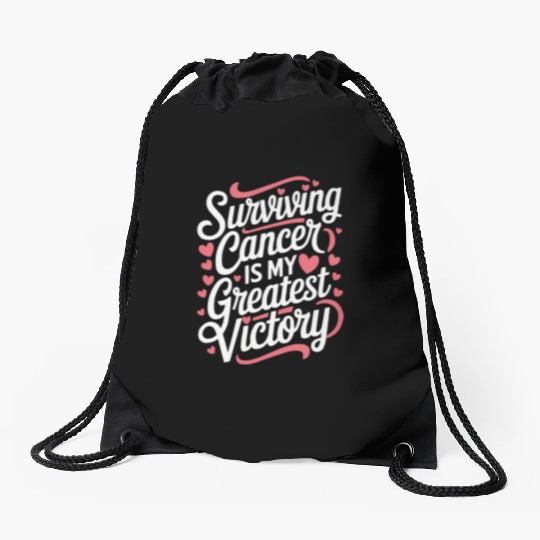 Cancer Survivor Chemotherapy Chemo Beat Cancer Drawstring Bags