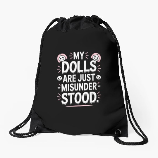 Creepy Dollmaking Haunted Doll Collector Drawstring Bags