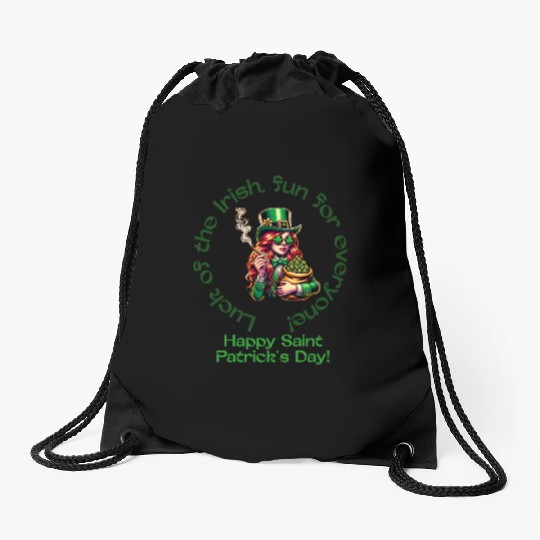 Luck of the Irish, Fun for Everone. Drawstring Bags
