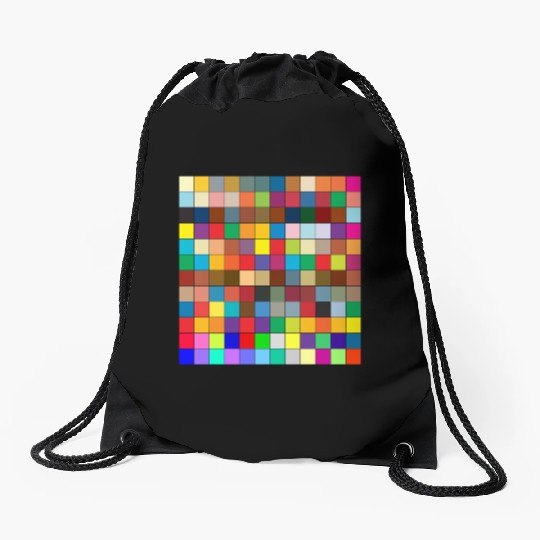 "Vibrant Multi-Color Square Box Design Drawstring Bags"