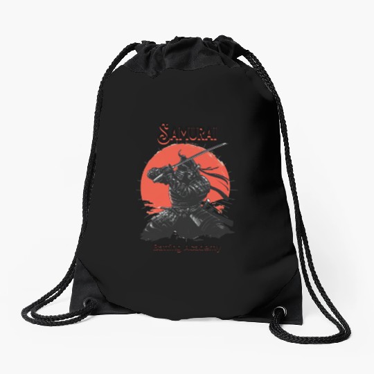 Samurai batting academy Drawstring Bags