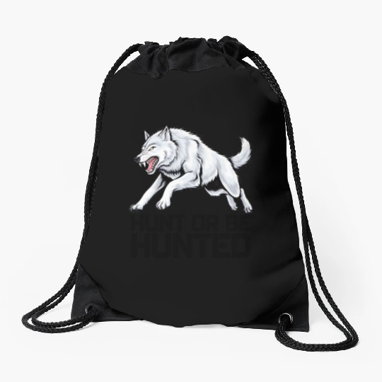 Alpha Wolf Drawstring Bags