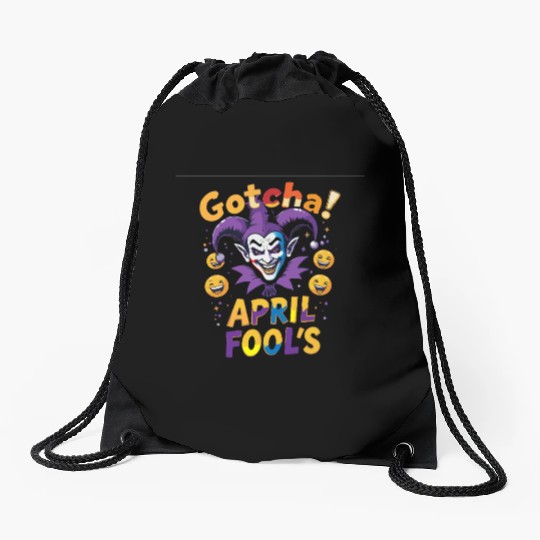 "Gotcha! April Fool’s – Funny Jester & Prank Drawstring Bags