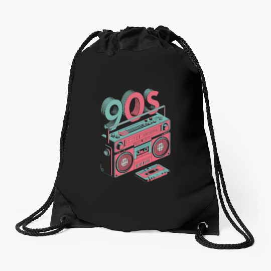 90s music Drawstring Bags