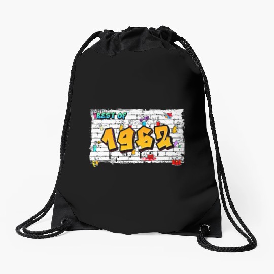 Classic 1962 Graffiti – 63 Years of Rebel Elegance Drawstring Bags