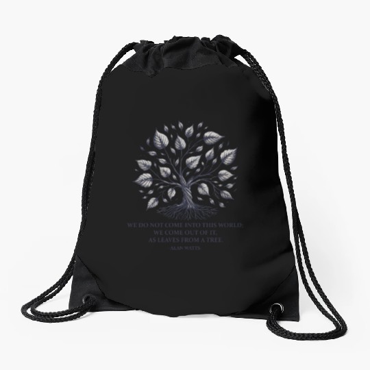 Alan Watts | Tree of Life & Spiritual Wisdom Drawstring Bags