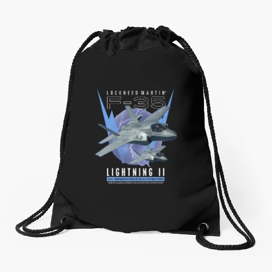 F-35 LightningIi 5Th Gen Stealth Fighter Drawstring Bags